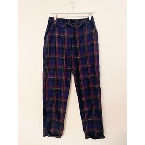 Women’s Plaid Pants - Blue and Red